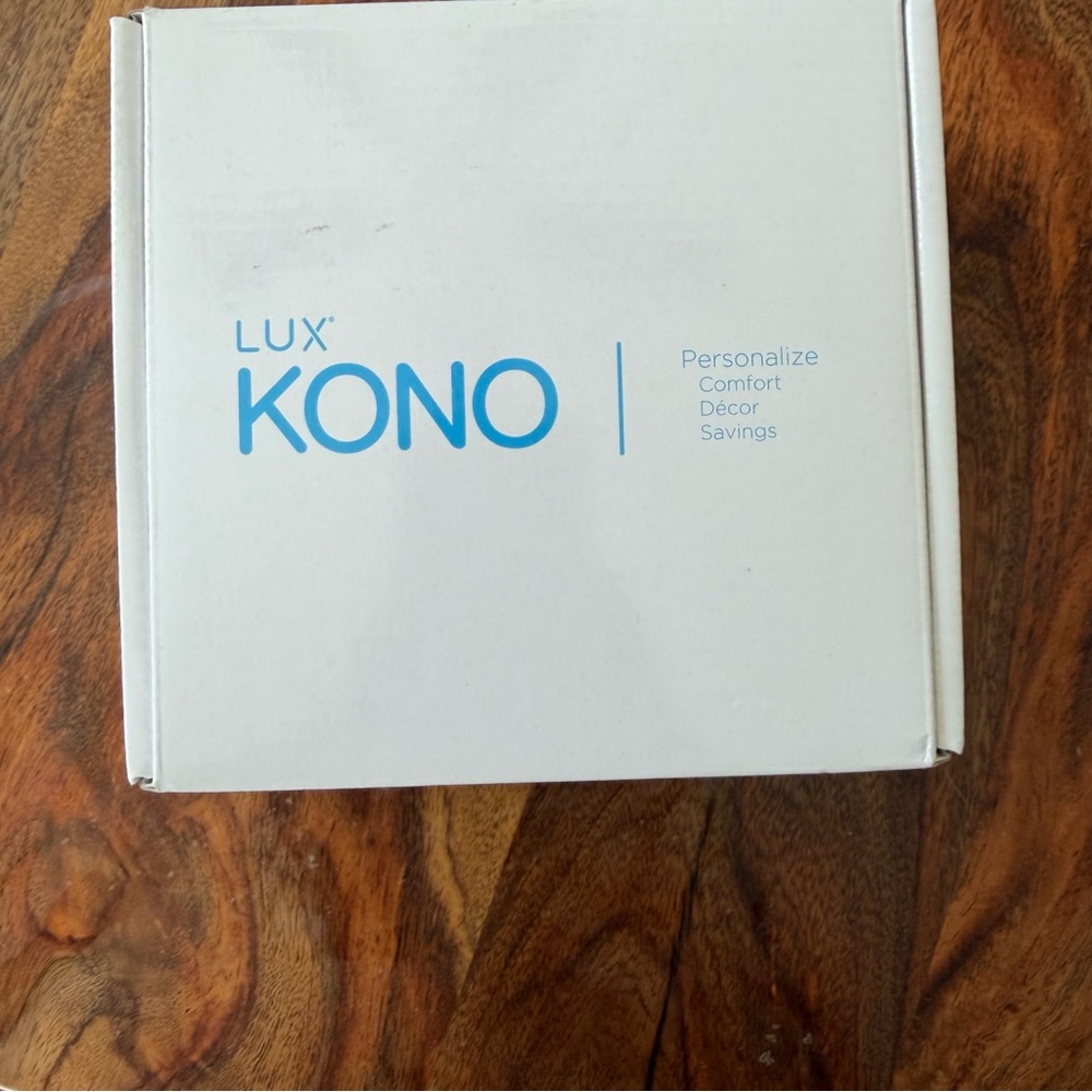 LUX KONO Smart Wi-Fi Thermostat Black KN-S-AMZ-004 Home & Away Aware NEW
